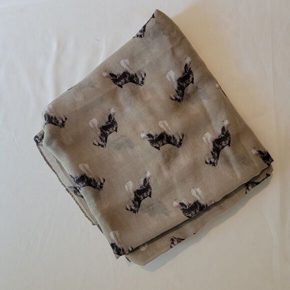 Scottish Terrier Infinity Scarf  Woven Minimalist Dog Lover - Picture 2 of 5